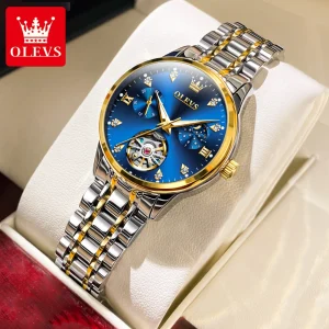 OLEVS Women’s Watches Luxury Tourbillon Style Original Automatic Mechanical Watch for Woman Waterproof Luminous Ladies Watch